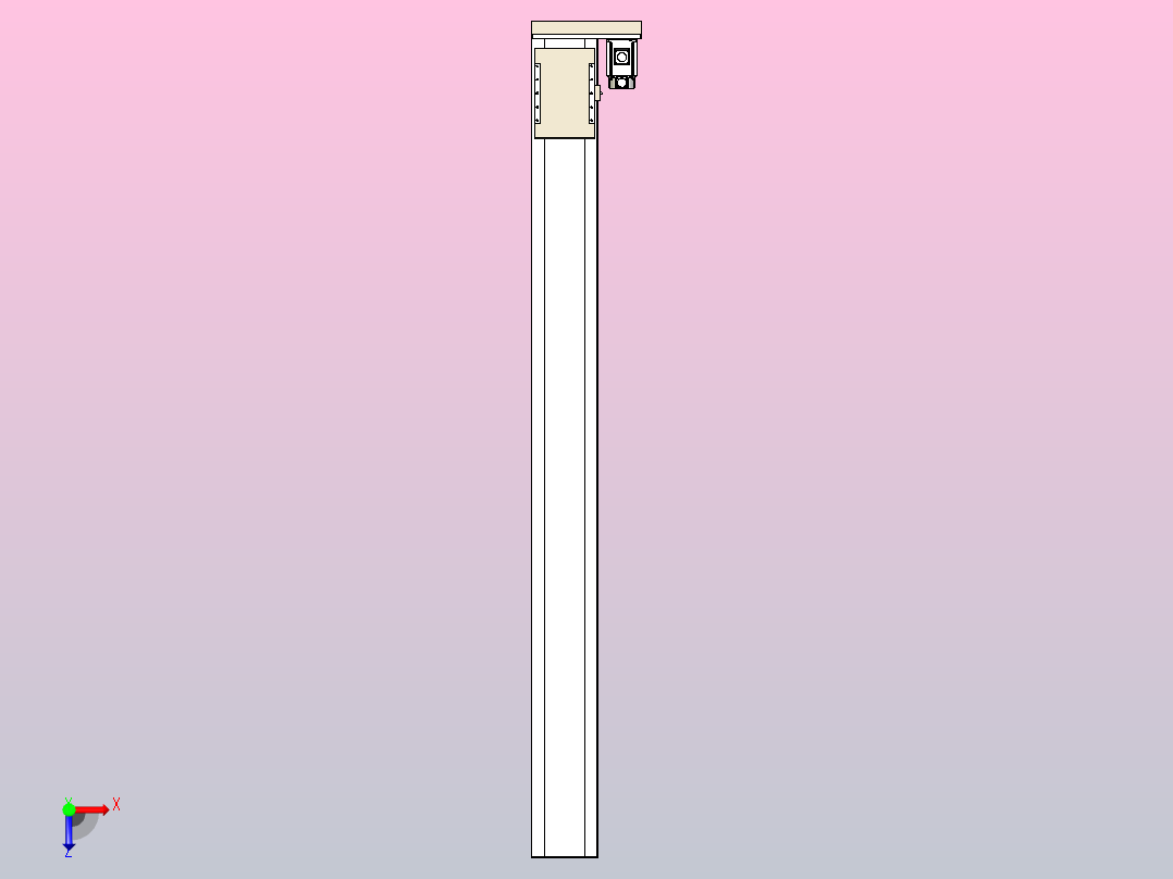 滚珠丝杠直线轴带导轨全封闭TPA-HCR-220D-3210C-L2350-ML-C-P1K-N3俯视图