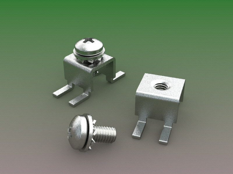 带M3螺钉的SMD印刷电路板接线板连接器8x8mm