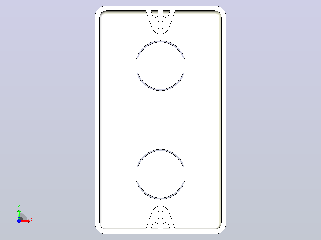 Caja Plástica 4英寸x 2英寸(导管)暗装暗盒插座预埋前视图