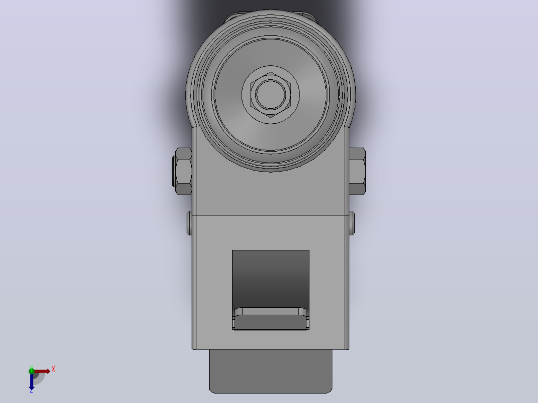 Z01-03B-160-424G普通工业轮[Z01-03B-125-424G]脚轮俯视图
