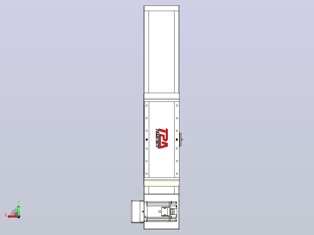 伺服电机集成皮带传动直线执行器TPA-OCB-140-256-L150-LU-P75-N3后视图