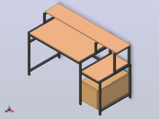 11615001课桌12正等轴测缩略图