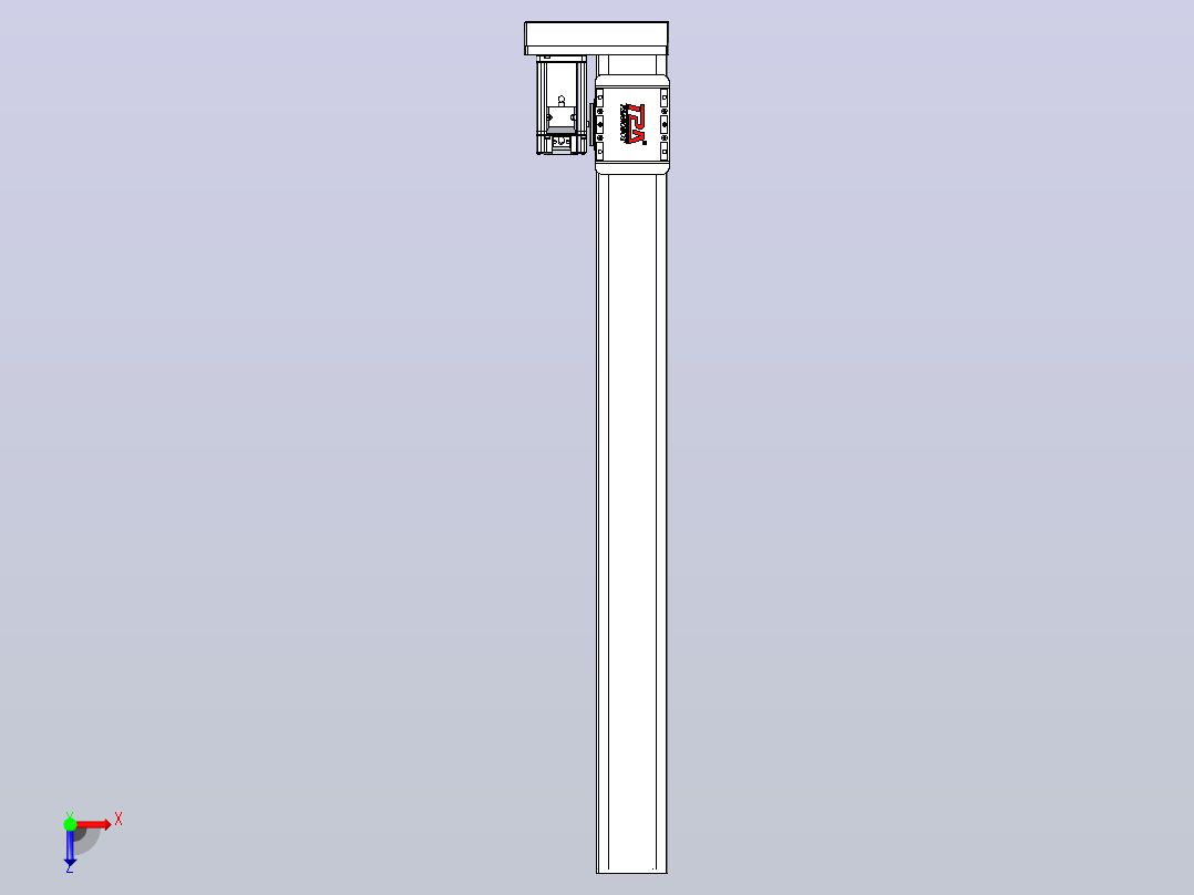 滚珠丝杠直线轴带导轨全封闭TPA-HCR-85D-1610C-L800-MR-Y-P20-N3俯视图