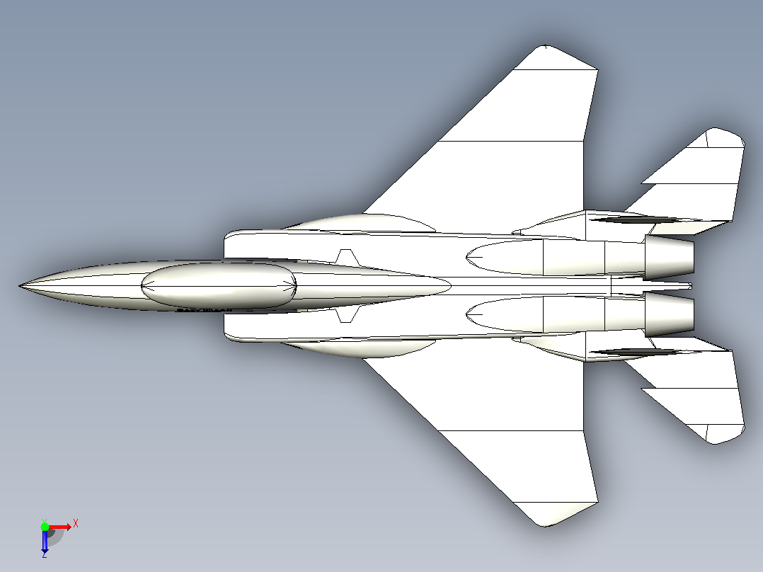 F-15鹰战斗机俯视图