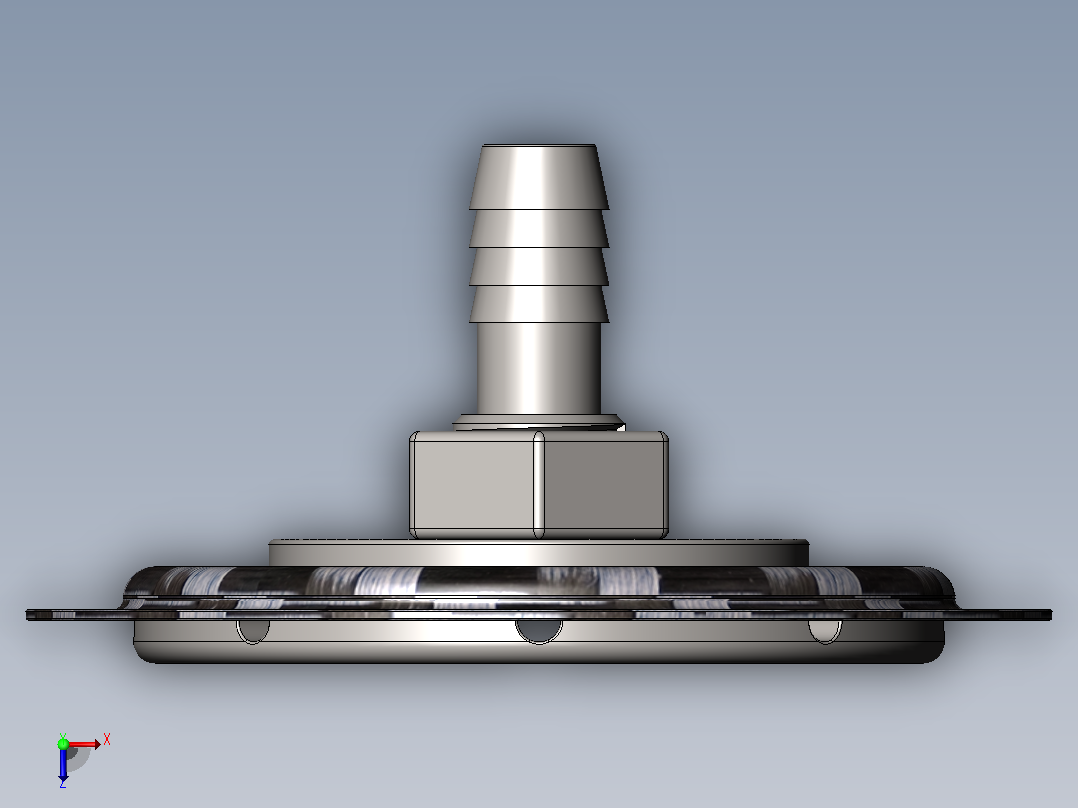 真空接头 D75mm俯视图