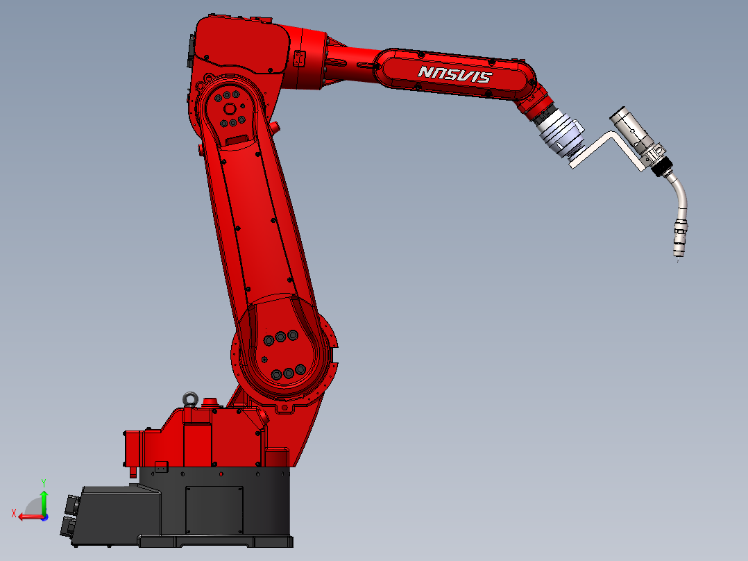 新松SR10C机器人（配焊枪）后视图