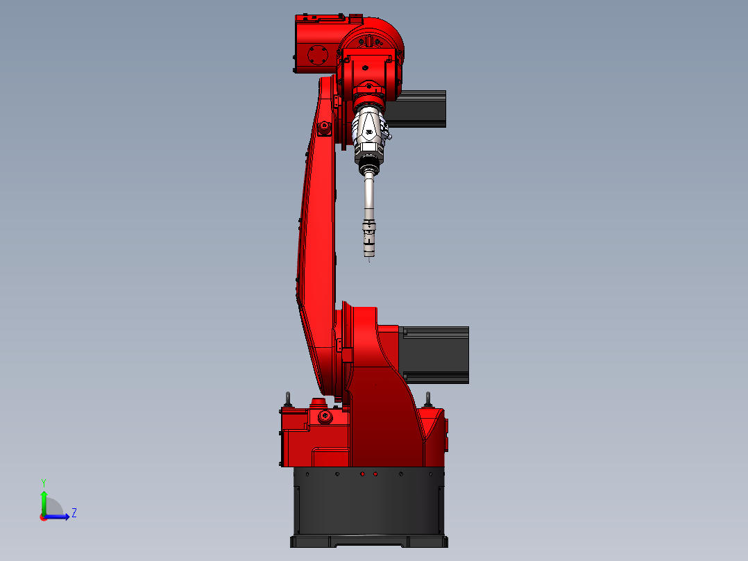 新松SR10C机器人（配焊枪）左视图