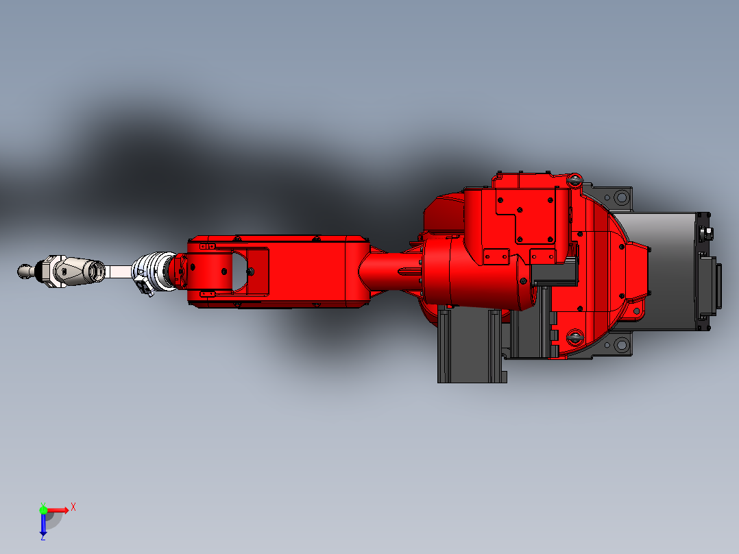 新松SR10C机器人（配焊枪）俯视图