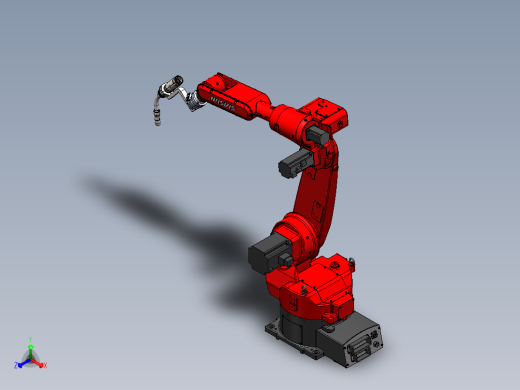 新松SR10C机器人（配焊枪）正等轴测缩略图