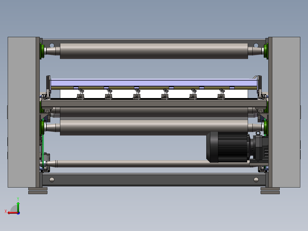 收卷机自动换卷机（sw16可编辑+工程图）后视图