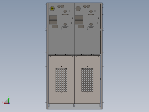 10kV充气柜户外箱 3D图 机械设备 3D模型图纸 设计素材后视缩略图