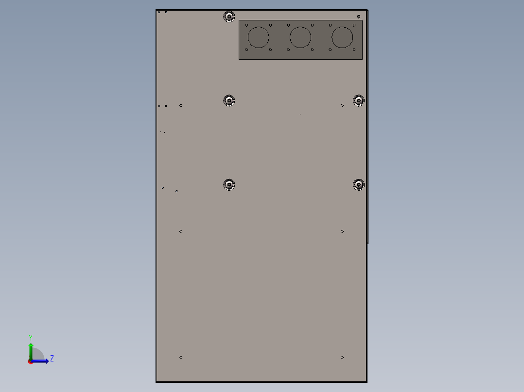 10kV充气柜户外箱 3D图 机械设备 3D模型图纸 设计素材左视图