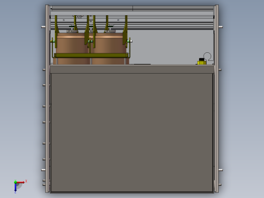 10kV充气柜户外箱 3D图 机械设备 3D模型图纸 设计素材俯视缩略图