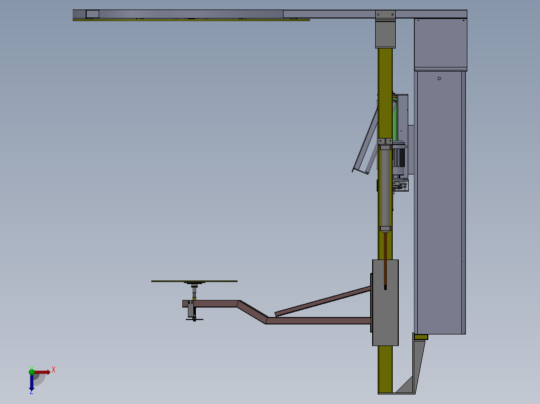 E173 气缸压顶式缠绕机俯视图