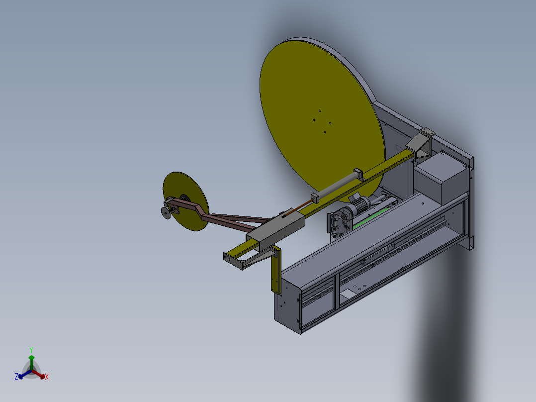 E173 气缸压顶式缠绕机正等轴测图