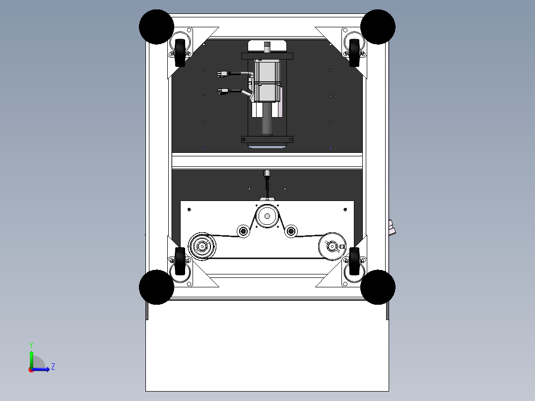 两头绕线机3D图纸 E301左视图