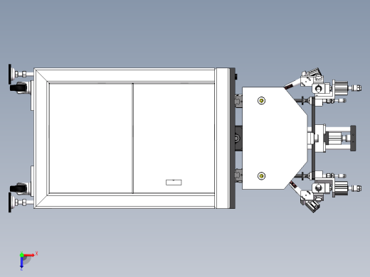 两头绕线机3D图纸 E301俯视缩略图