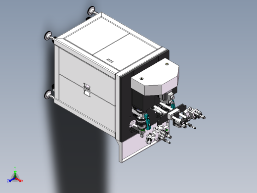 两头绕线机3D图纸 E301正等轴测缩略图