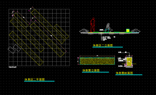 园林景观室外休闲座椅子坐凳子沙发凳施工图大样详图CAD图纸素材缩略图