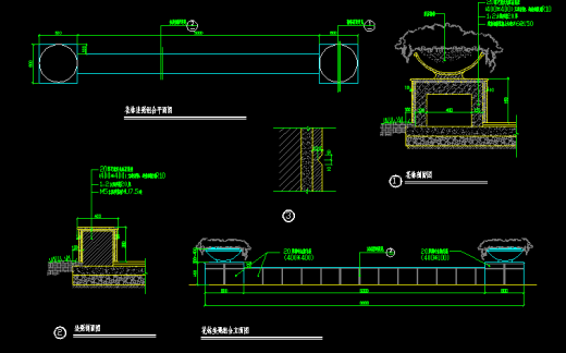 园林景观室外休闲座椅子坐凳子沙发凳施工图大样详图CAD图纸素材缩略图