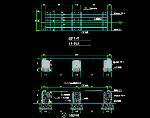 园林景观室外休闲座椅子坐凳子沙发凳施工图大样详图CAD图纸素材缩略图