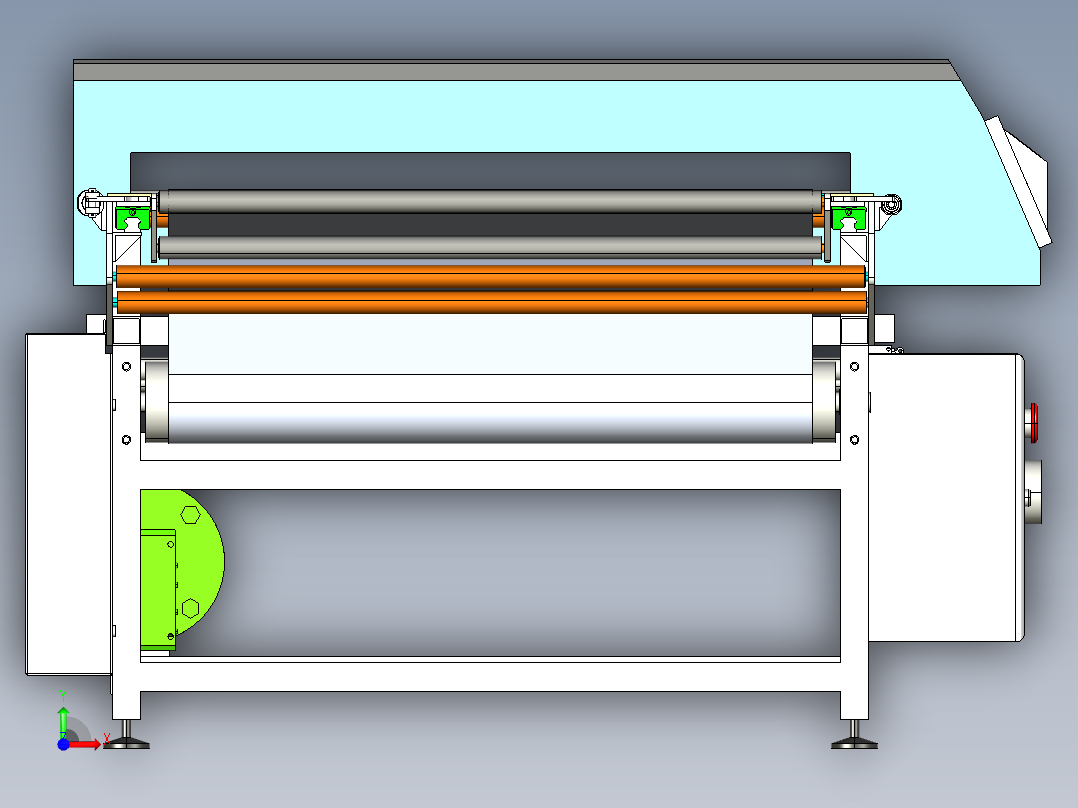 传送带探测器前视图