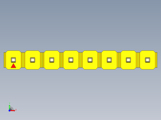 彩色公头100mil（2.54mm）系列-DS1021_yellow_1x08p_100mil_Type5_rev1.0前视缩略图