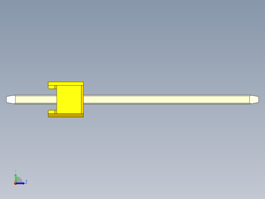 彩色公头100mil（2.54mm）系列-DS1021_yellow_1x08p_100mil_Type5_rev1.0左视缩略图