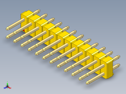彩色公头100mil（2.54mm）系列-DS1021_yellow_2x12p_100mil_Type1_rev1.0