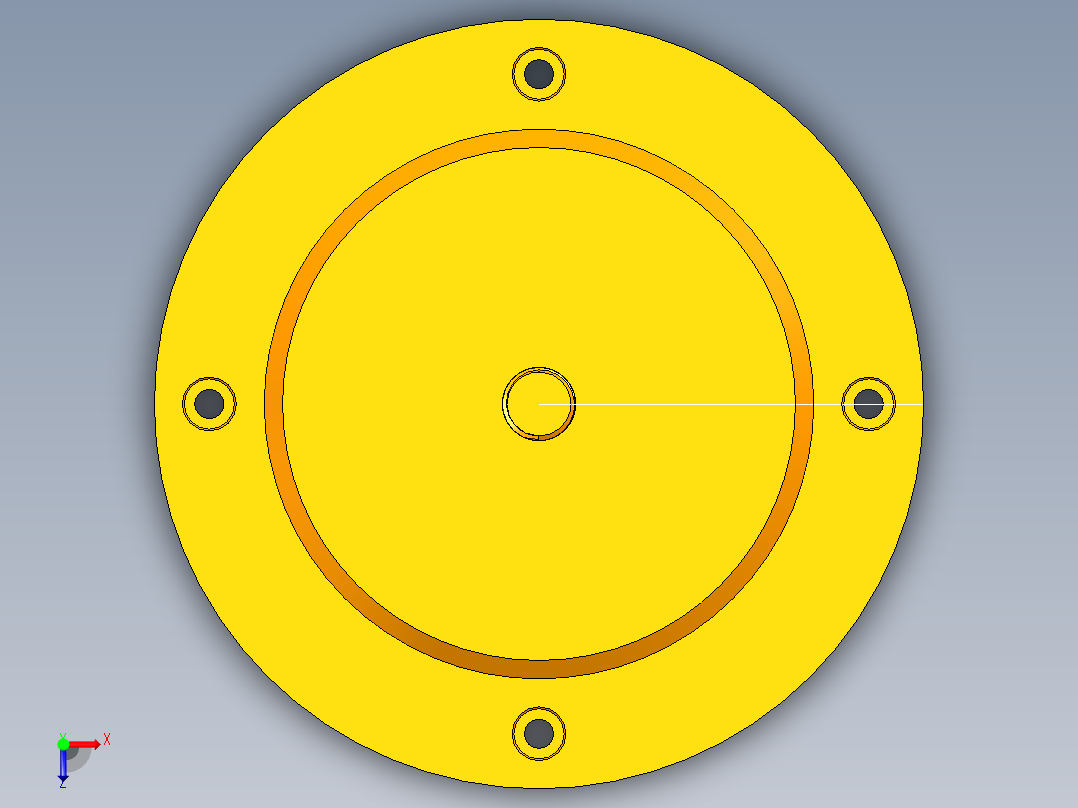 锥齿轮座钻孔夹具（CAD图+UG三维）俯视图