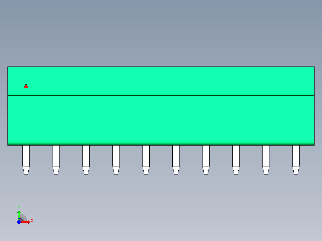 DEGSON 15EDG 系列 3.5mm 插拔式接线端子 FullPack-15EDGVC-3.5-10P-14-00AH前视图