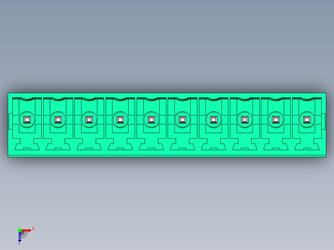 DEGSON 15EDG 系列 3.5mm 插拔式接线端子 FullPack-15EDGVC-3.5-10P-14-00AH俯视图