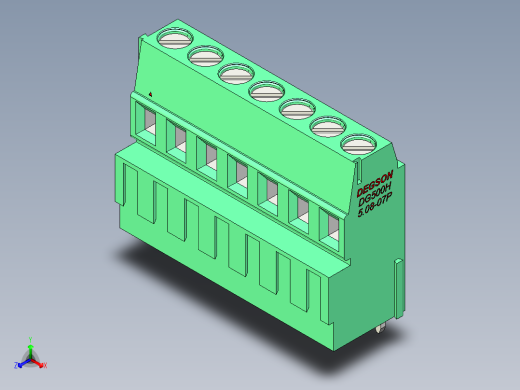 DEGSON DG500 系列 5.05.087.62mm 接线端子-DG500H-5.08-07P-14-00AH