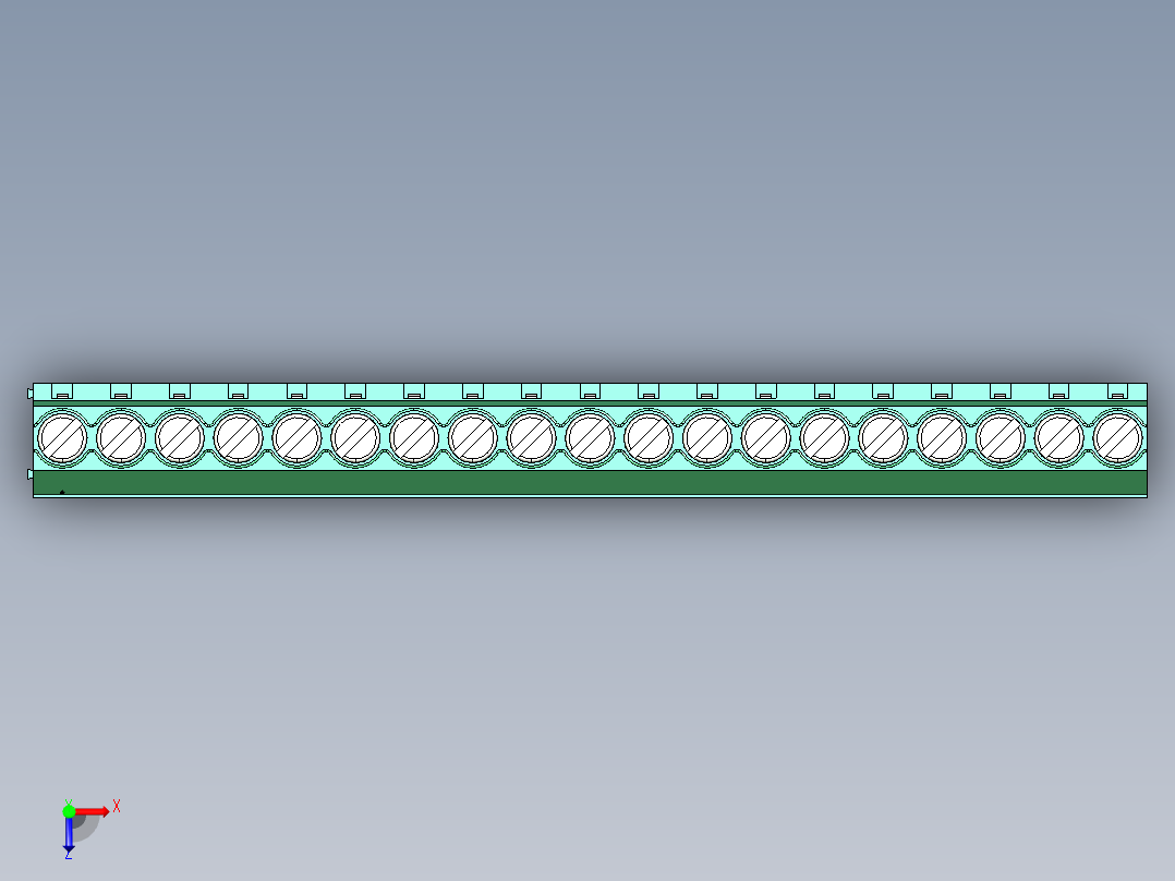 DEGSON DG636 系列 6.357.629.52mm 接线端子-DG636-6.35-19P-14-00AH俯视图