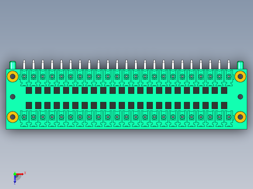 DEGSON 15EDG（公头） 3.5mm 螺钉锁紧，插拔式接线端子 FullPack-15EDGRHM-3.5-46P-14-00AH俯视图