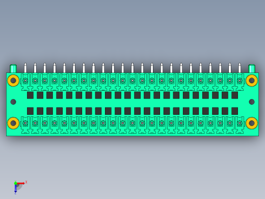 DEGSON 15EDG（公头） 3.5mm 螺钉锁紧，插拔式接线端子 FullPack-15EDGRHM-3.5-46P-14-00AH俯视缩略图