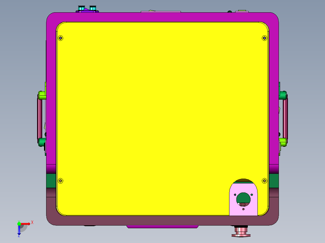 下顶式气控压膜机俯视图