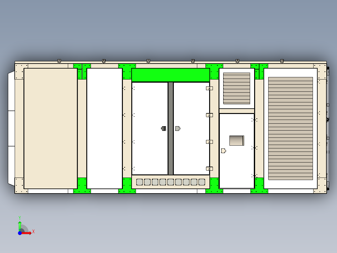 2100 kVA柴油发电机前视图