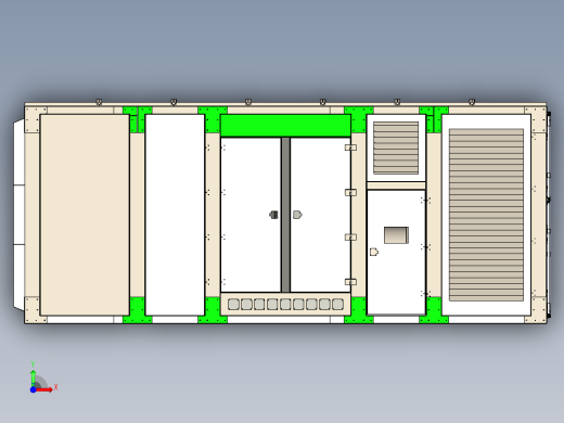 2100 kVA柴油发电机前视缩略图