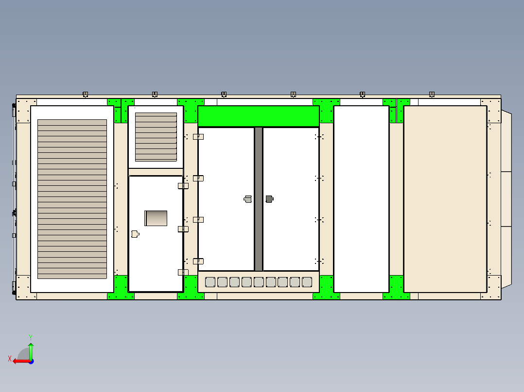 2100 kVA柴油发电机后视图
