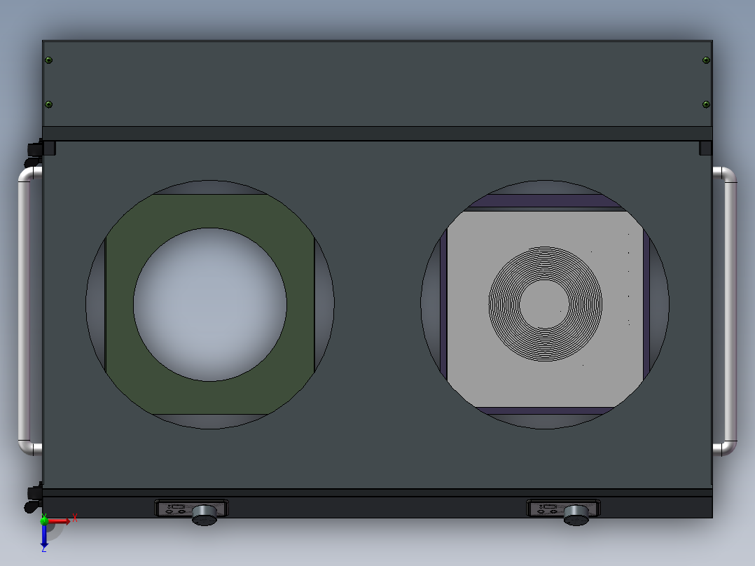 双头不锈钢灶俯视图