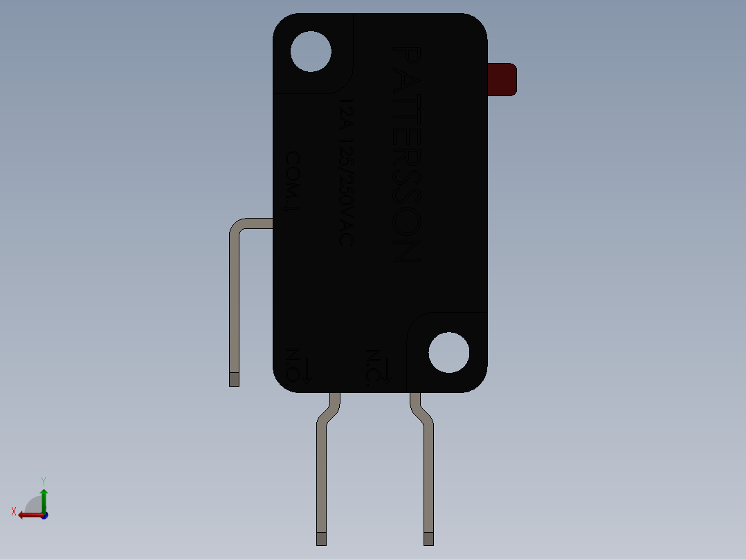 微动开关后视图
