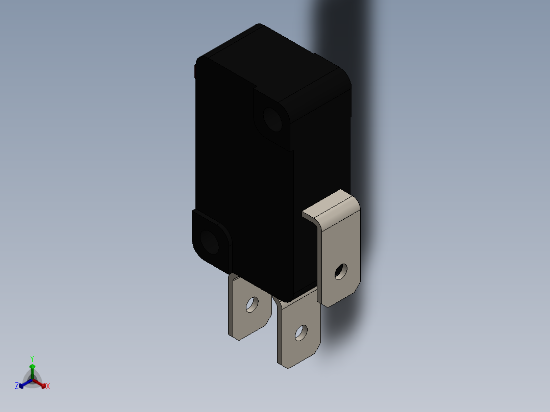 微动开关正等轴测图