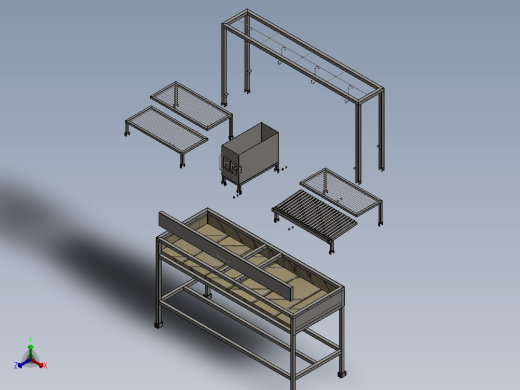 1600x700x1700mm烧烤架