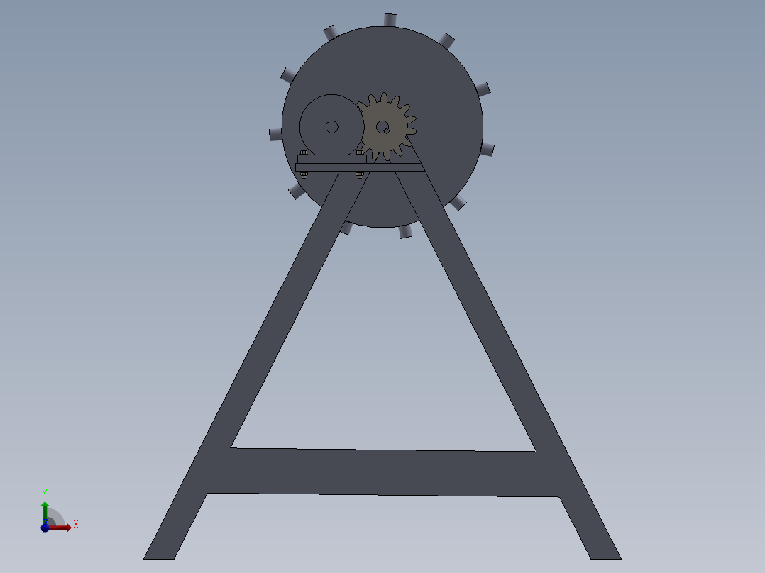 水泥球磨机前视图