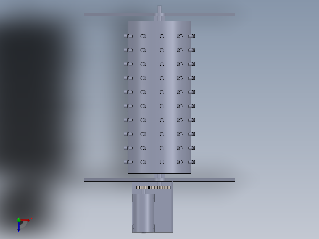 水泥球磨机俯视图