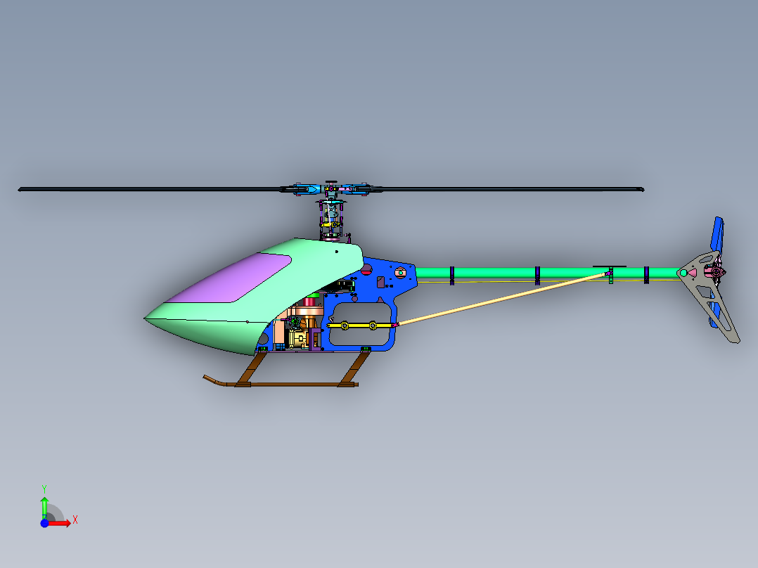 RC专业仿真航模飞机前视图