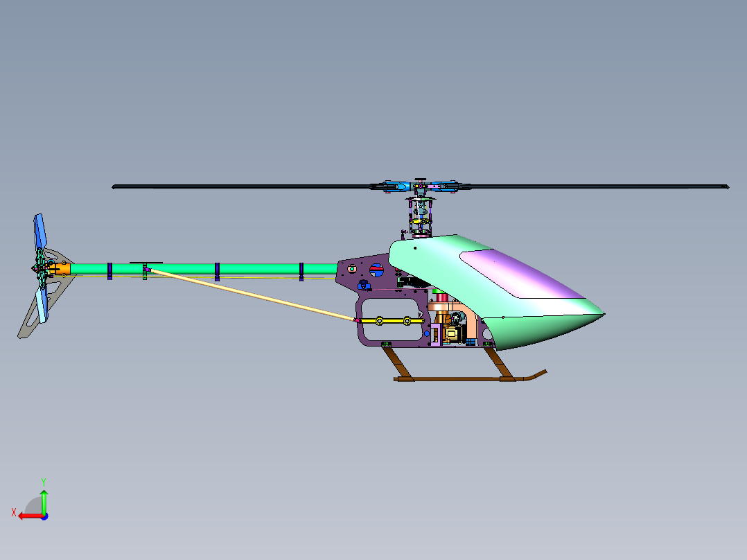 RC专业仿真航模飞机后视图