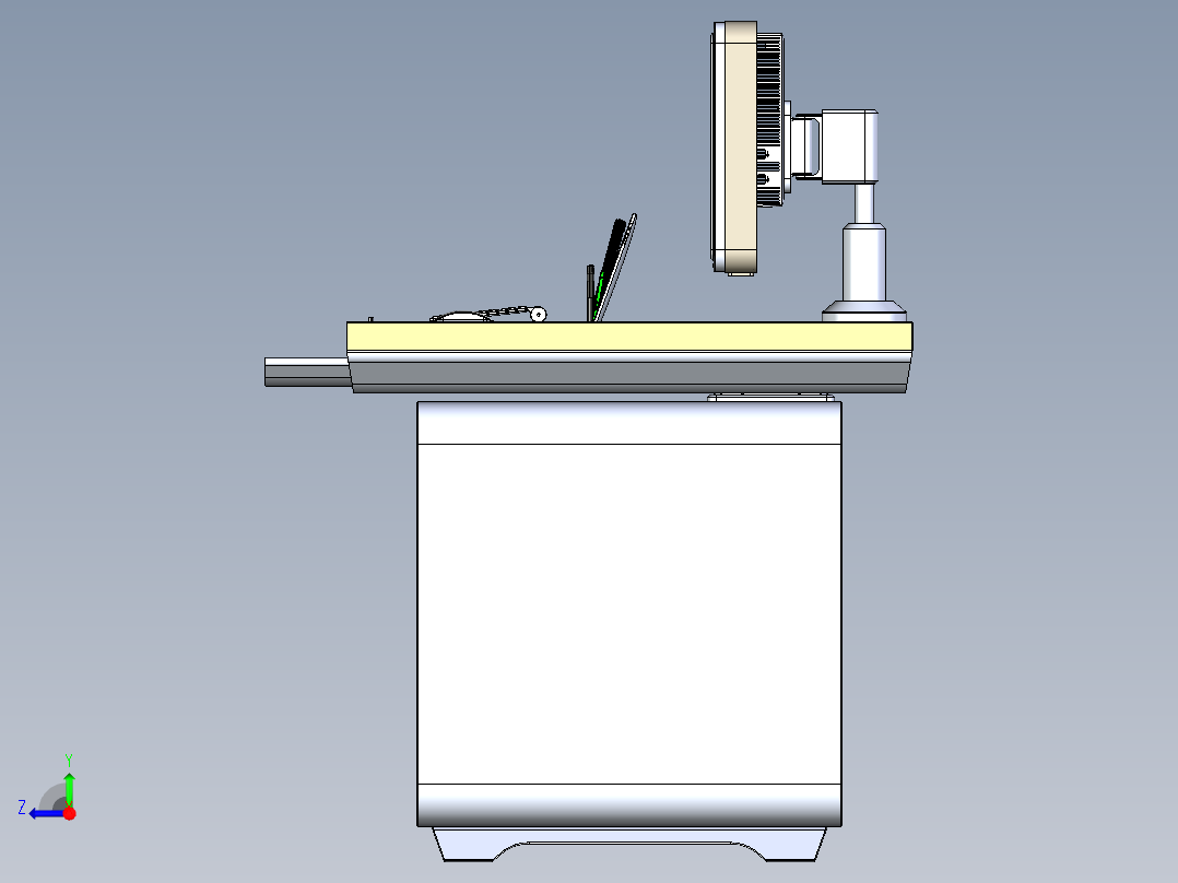 坐立两用式办公桌 IGS右视图