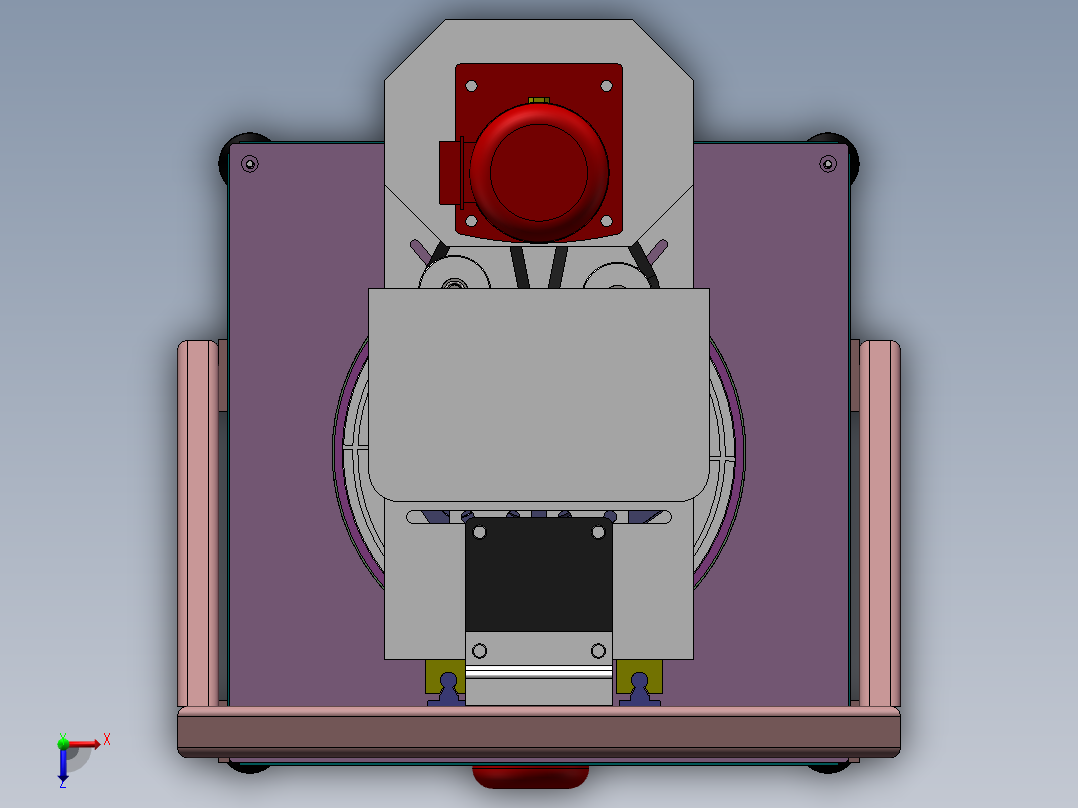 单面研磨机俯视图